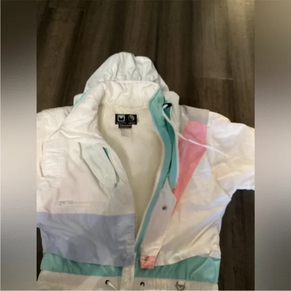 Obermeyer Gore-Tex Ski Snow Suit Size 4 White Vintage 80s great condition - Picture 5 of 6